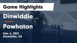 Dinwiddie  vs Powhatan  Game Highlights - Feb. 6, 2023