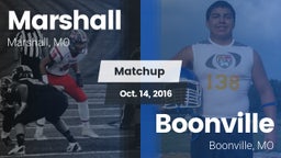 Matchup: Marshall vs. Boonville  2016