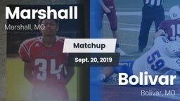 Matchup: Marshall vs. Bolivar  2019