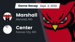 Recap: Marshall  vs. Center  2020