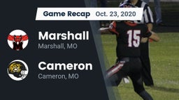 Recap: Marshall  vs. Cameron  2020
