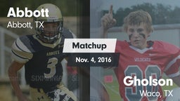 Matchup: Abbott vs. Gholson  2016