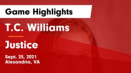 T.C. Williams vs Justice Game Highlights - Sept. 25, 2021