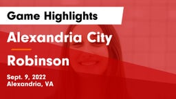 Alexandria City  vs Robinson  Game Highlights - Sept. 9, 2022