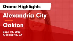 Alexandria City  vs Oakton  Game Highlights - Sept. 24, 2022