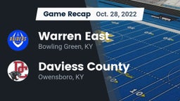 Recap: Warren East  vs. Daviess County  2022