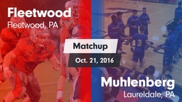 Matchup: Fleetwood vs. Muhlenberg  2016