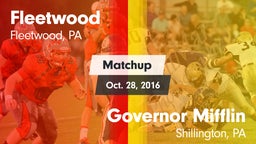 Matchup: Fleetwood vs. Governor Mifflin  2016