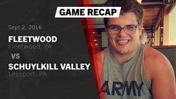 Recap: Fleetwood  vs. Schuylkill Valley  2016