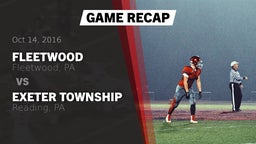 Recap: Fleetwood  vs. Exeter Township  2016