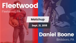 Matchup: Fleetwood vs. Daniel Boone  2018