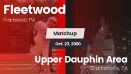 Matchup: Fleetwood vs. Upper Dauphin Area  2020