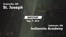 Matchup: St. Joseph vs. Indianola Academy  2016