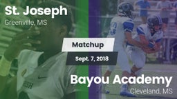 Matchup: St. Joseph vs. Bayou Academy  2018