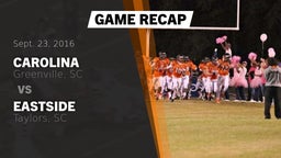 Recap: Carolina  vs. Eastside  2016