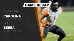 Recap: Carolina  vs. Berea  2016