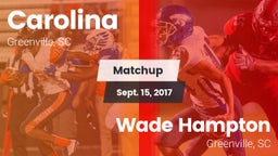 Matchup: Carolina vs. Wade Hampton  2017
