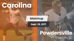 Matchup: Carolina vs. Powdersville  2017