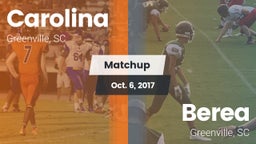 Matchup: Carolina vs. Berea  2017