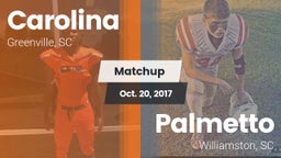 Matchup: Carolina vs. Palmetto  2017