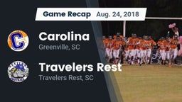 Recap: Carolina  vs. Travelers Rest  2018