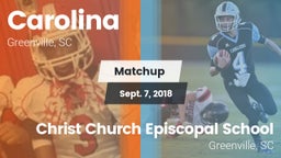 Matchup: Carolina vs. Christ Church Episcopal School 2018
