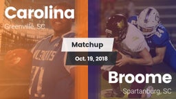 Matchup: Carolina vs. Broome  2018