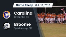 Recap: Carolina  vs. Broome  2018