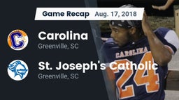 Recap: Carolina  vs. St. Joseph's Catholic  2018