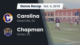 Recap: Carolina  vs. Chapman  2018