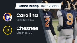 Recap: Carolina  vs. Chesnee  2018