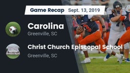 Recap: Carolina  vs. Christ Church Episcopal School 2019