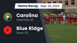 Recap: Carolina  vs. Blue Ridge  2020