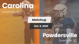 Matchup: Carolina vs. Powdersville  2020