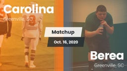 Matchup: Carolina vs. Berea  2020