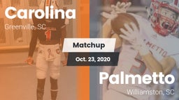 Matchup: Carolina vs. Palmetto  2020
