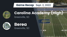Recap: Carolina Academy (High) vs. Berea  2022