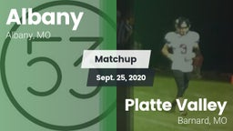 Matchup: Albany vs. Platte Valley  2020