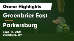 Greenbrier East  vs Parkersburg  Game Highlights - Sept. 17, 2020