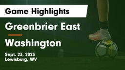 Greenbrier East  vs Washington  Game Highlights - Sept. 23, 2023