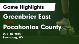 Greenbrier East  vs Pocahontas County  Game Highlights - Oct. 10, 2023