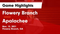 Flowery Branch  vs Apalachee Game Highlights - Nov. 13, 2021