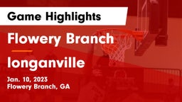 Flowery Branch  vs longanville Game Highlights - Jan. 10, 2023