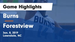Burns  vs Forestview  Game Highlights - Jan. 8, 2019