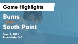 Burns  vs South Point  Game Highlights - Jan. 5, 2021