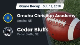 Recap: Omaha Christian Academy  vs. Cedar Bluffs  2018