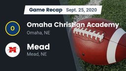 Recap: Omaha Christian Academy  vs. Mead  2020