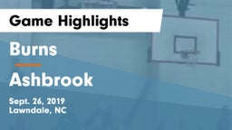 Burns  vs Ashbrook  Game Highlights - Sept. 26, 2019