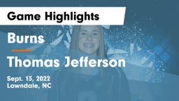 Burns  vs Thomas Jefferson Game Highlights - Sept. 13, 2022