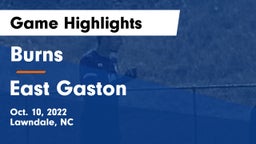 Burns  vs East Gaston Game Highlights - Oct. 10, 2022